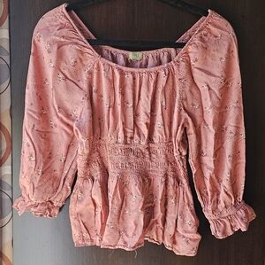 True Craft Pink Floral Blouse
